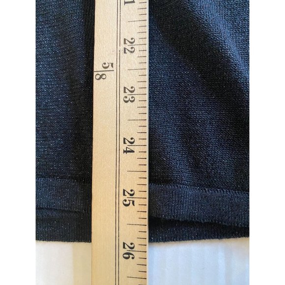 One 7 Six Womens NWT Black Metallic  3/4 Sleeve Knit Top with Draped Back Size 2 - Picture 8 of 11